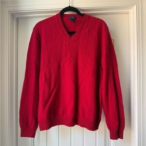 Club Room V-Neck Sweater in Vibrant Red